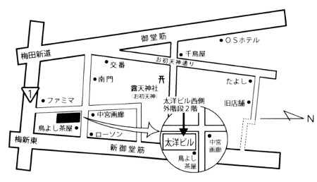 bar鎌倉近辺の簡略図